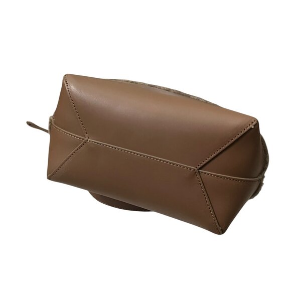 Teddy Blake‎ Eliza Faux Fur Leather Bucket Crossbody Chocolate Brown Neutral - Picture 5 of 15